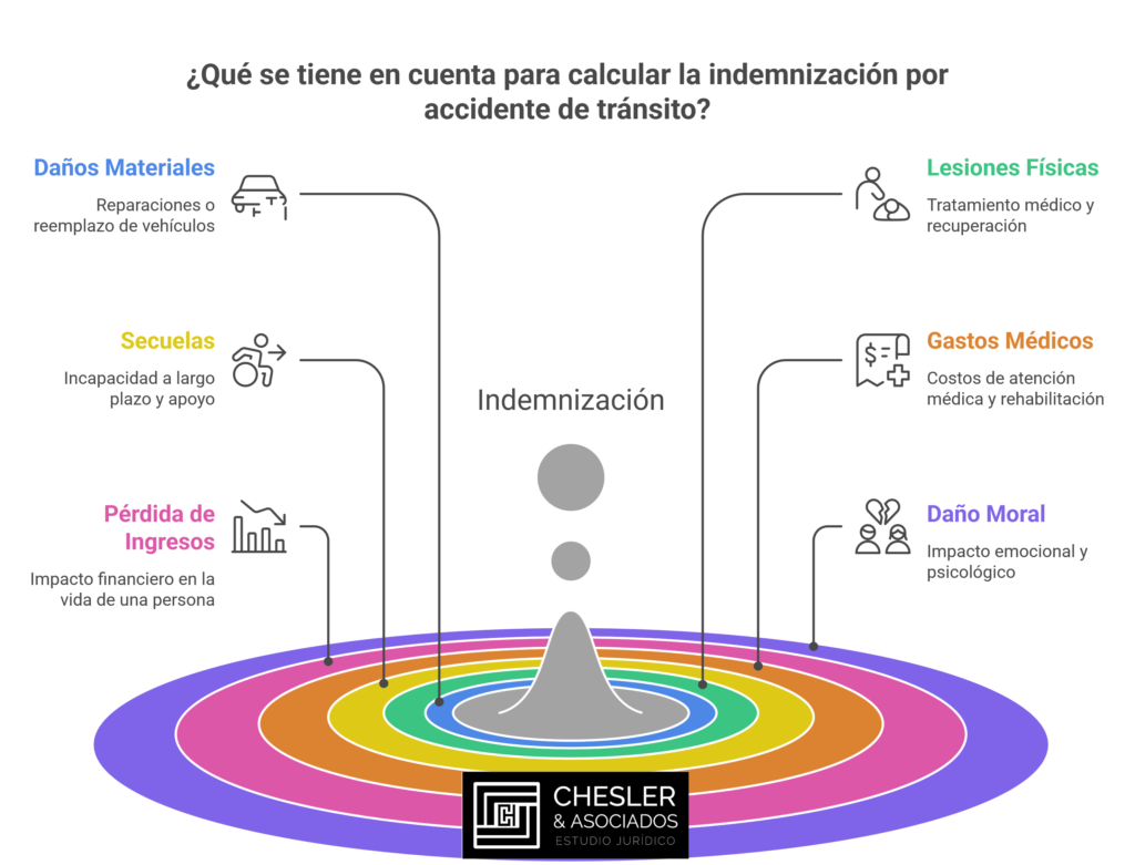 Calcular indemnización por accidente de tránsito